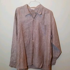 Tommy Bahama Brown Linen Shirt